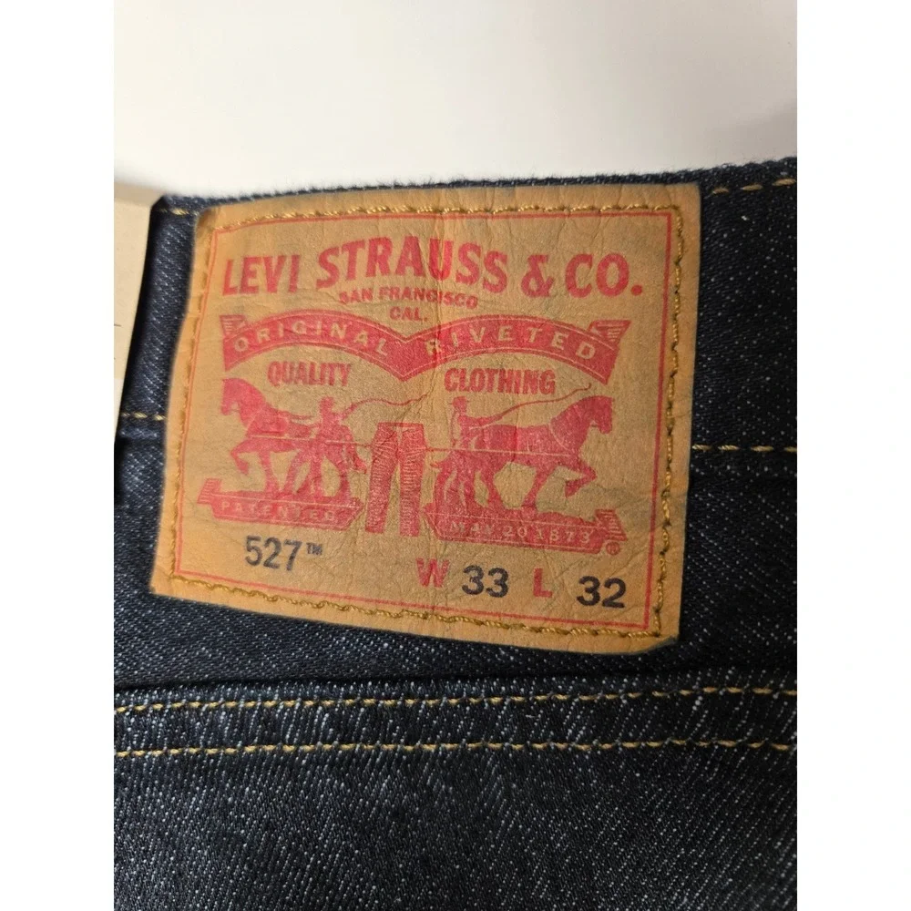 Levi's Jeans Men 33x32 Dark Wash Slim Bootcut 527 Denim 05527-0498 Indigo Pants
